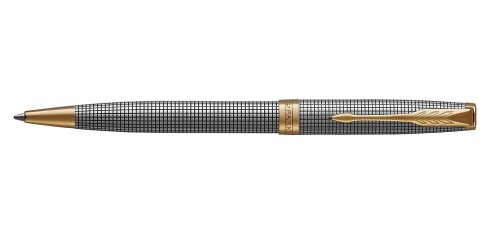 Długopis Parker Sonnet Chiselled Silver GT.jpg